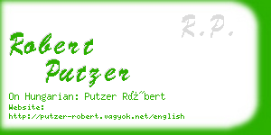 robert putzer business card
